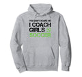You Dont Scare Me I Coach Soccer Hoodie - Minimalist Print for Adults