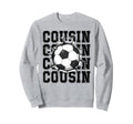 Soccer Cousin Cracked Wall Family Sweatshirt - Novelty Apparel Unisex