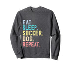 Soccer Player Funny Dog Soccer Ball Sweatshirt - Unique Graphic Unisex