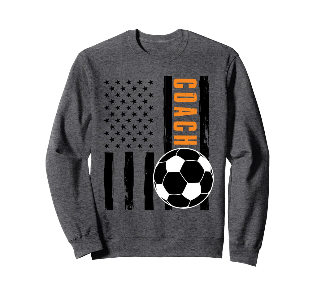 Usa Flag Soccer Coach Funny Soccer Sweatshirt - Streetwear Style Men Women