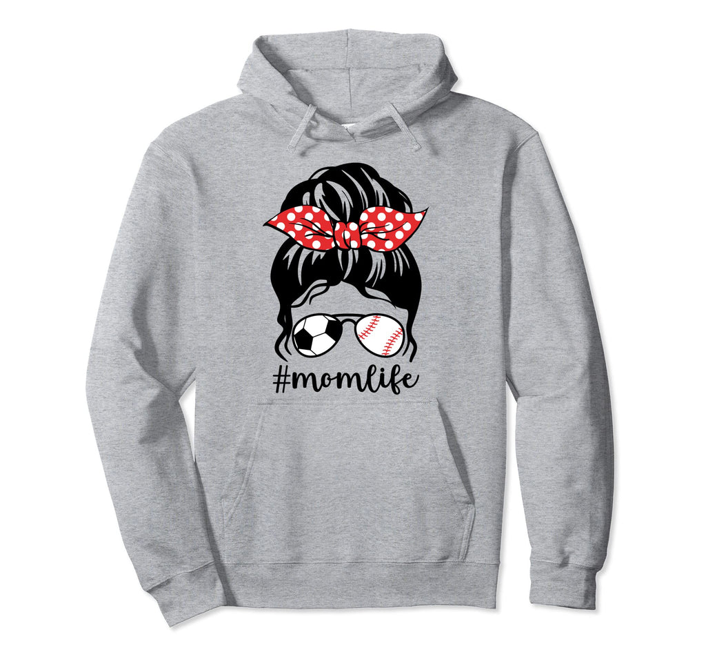 Classy Mom Life Baseball Messy Bun Hoodie - Trendy Graphic Men Women