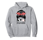 Classy Mom Life Baseball Messy Bun Hoodie - Trendy Graphic Men Women