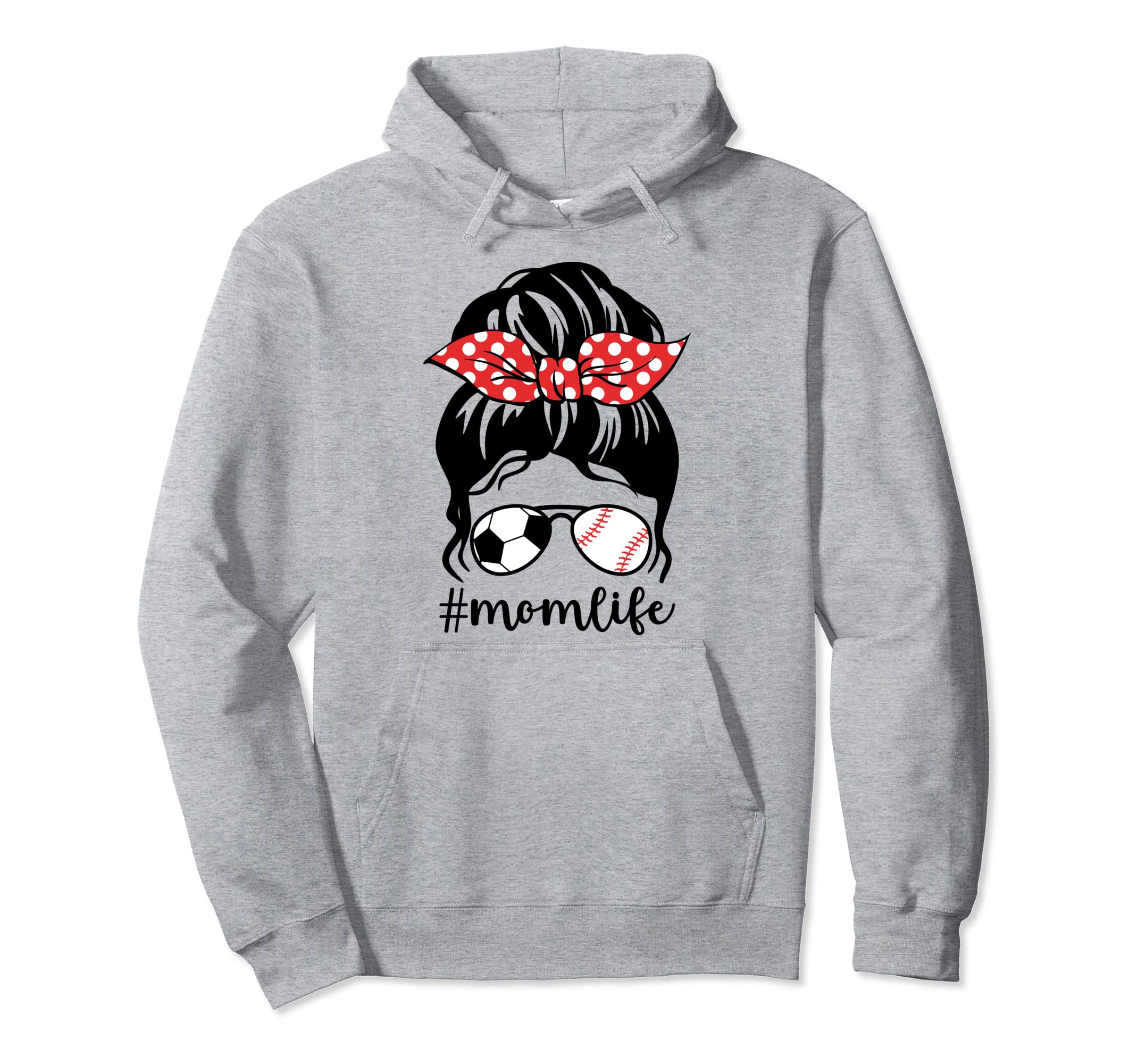 Classy Mom Life Baseball Messy Bun Hoodie - Trendy Graphic Men Women