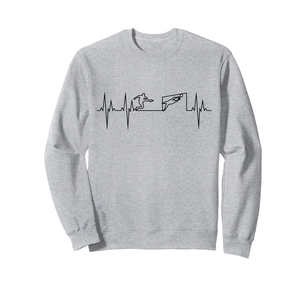 Soccer Heartbeat Soccer Football Sweatshirt - Minimalist Print for Adults