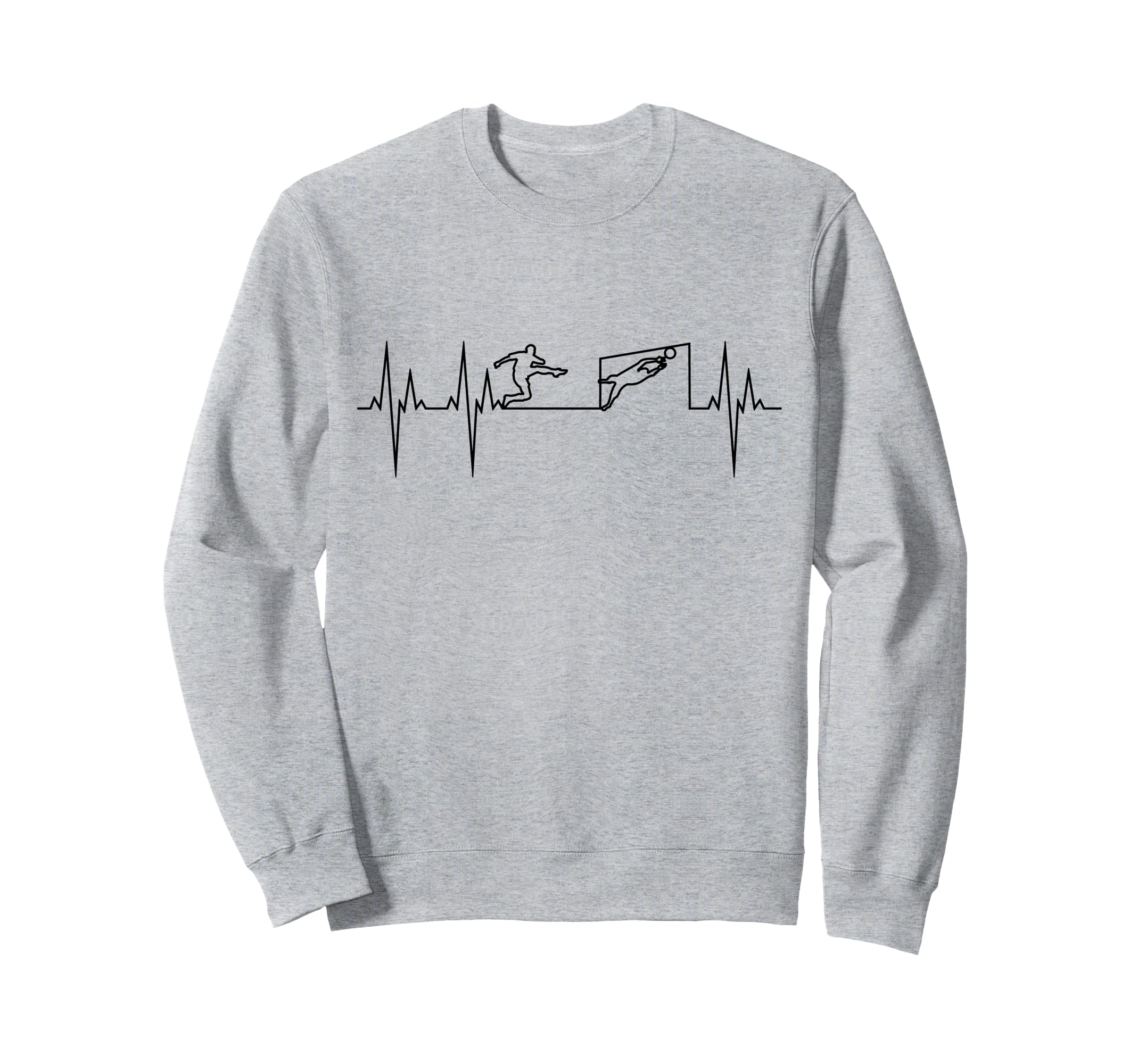 Soccer Heartbeat Soccer Football Sweatshirt - Minimalist Print for Adults