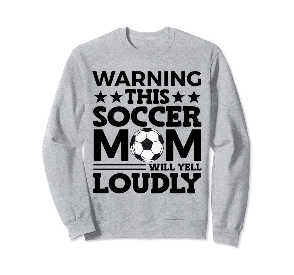 Funny Warning This Soccer Mom Will Sweatshirt - Minimalist Print Unisex