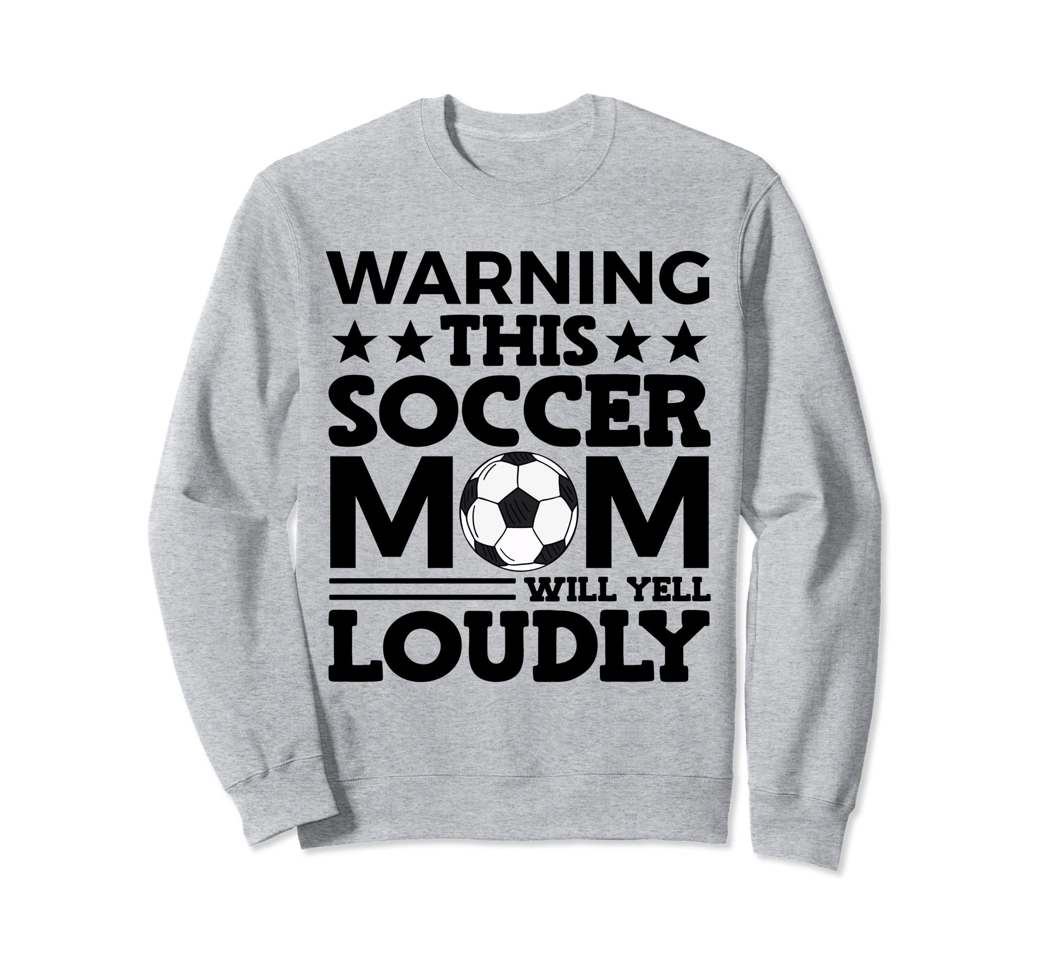 Funny Warning This Soccer Mom Will Sweatshirt - Minimalist Print Unisex