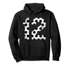 Soccer 12 Jersey Number Hoodie - Aesthetic Graphic Unisex