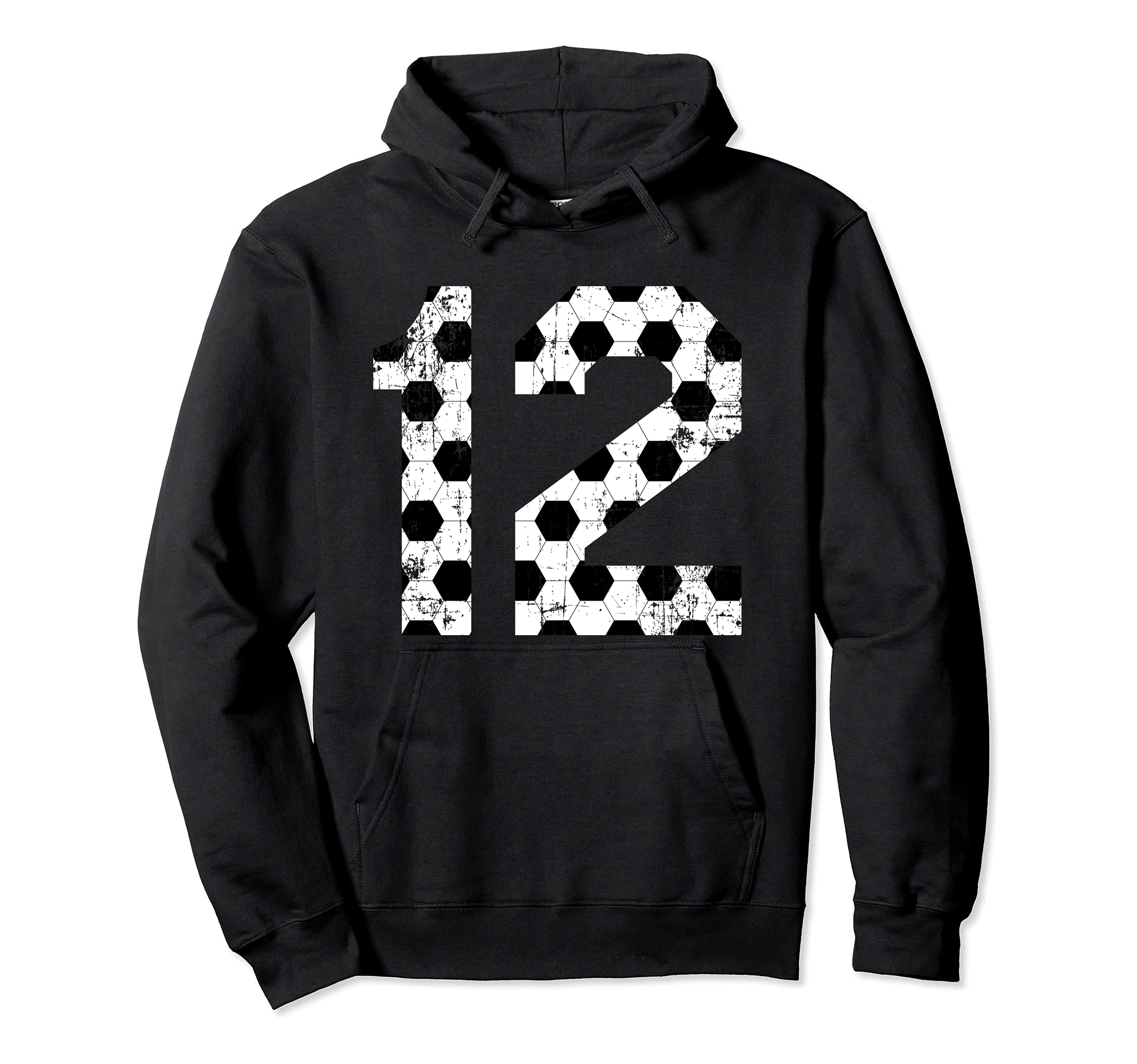 Soccer 12 Jersey Number Hoodie - Aesthetic Graphic Unisex