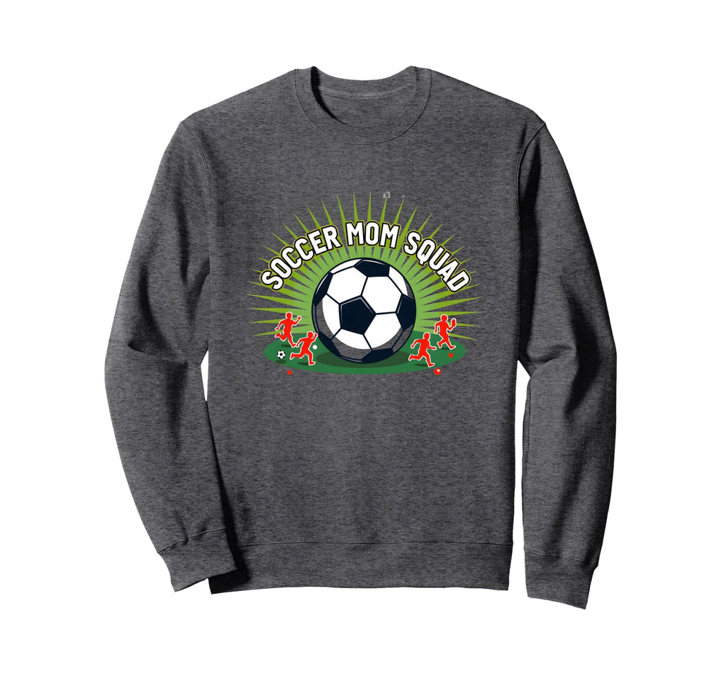 Soccer Mom Squad Sporty Parent Team Sweatshirt - Fun Novelty Design Unisex