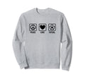 Peace Love Futsal Indoor Soccer Sweatshirt - Custom Art Print Unisex