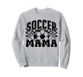 Soccer Mama Checkered Soccer Mom Sweatshirt - Unique Graphic Men Women
