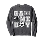 Soccer Game Day Coquette Bow Funny Sweatshirt - Novelty Apparel for Adults