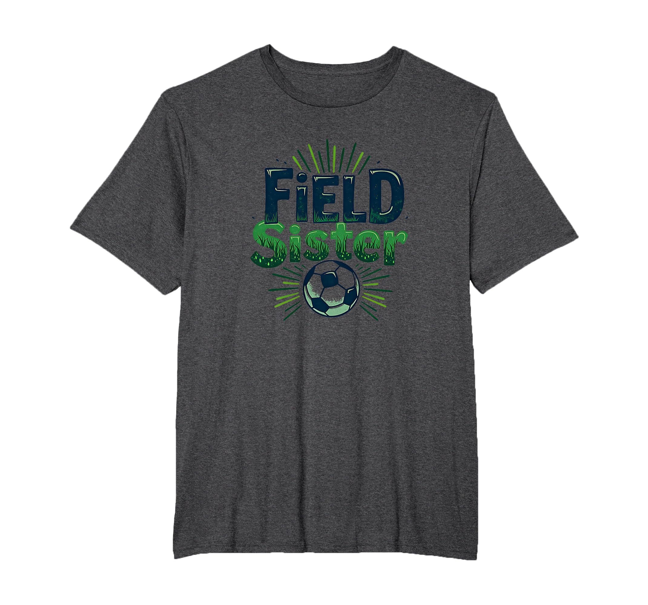 Field Sister Soccer Sibling Pride T-Shirt - Graphic Print for Adults