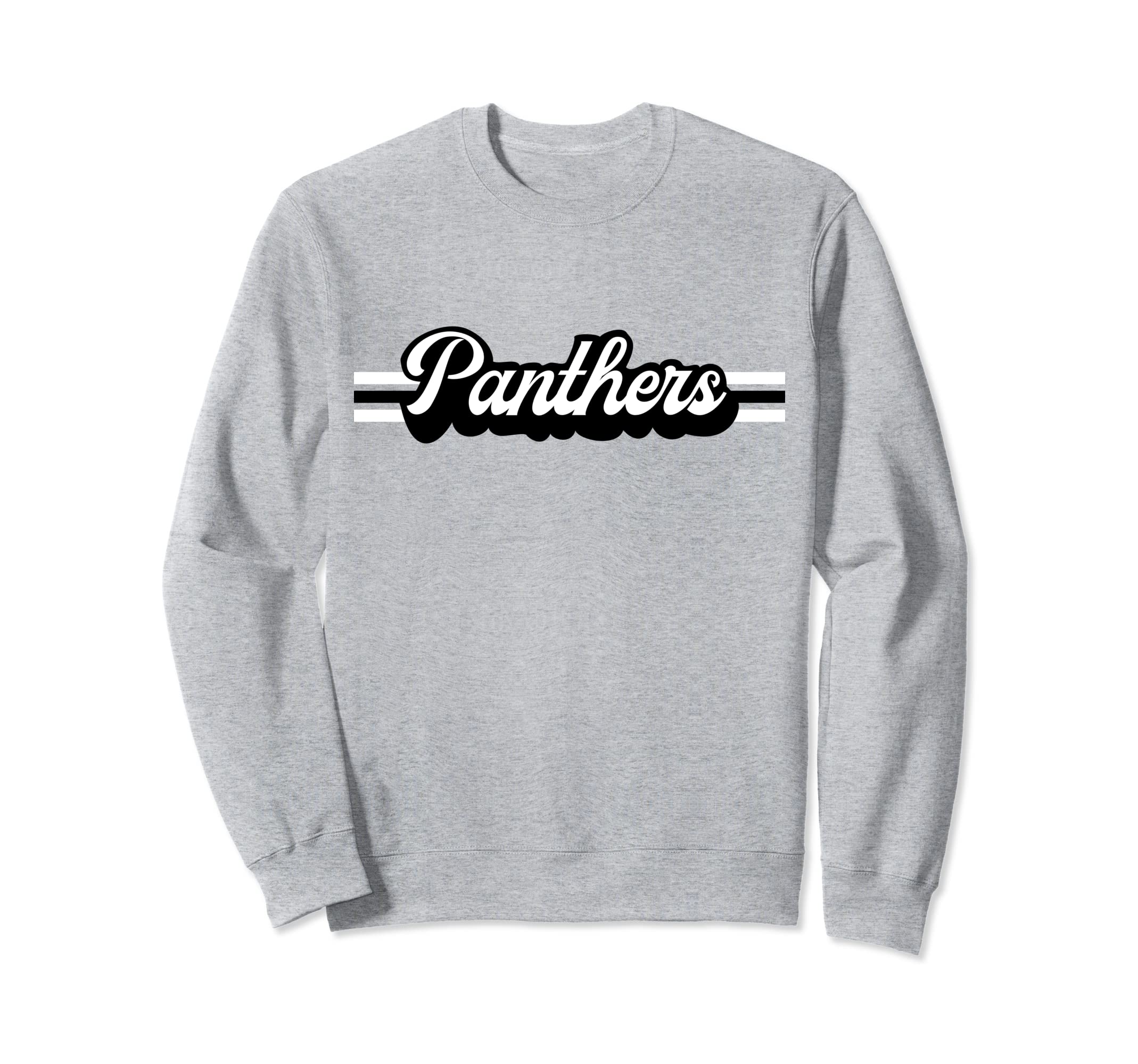 Panthers Mascot School Spirit Panther Sweatshirt - Graphic Print Unisex
