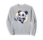 Panda Soccer Player Kicking Soccer Sweatshirt - Custom Art Print Unisex