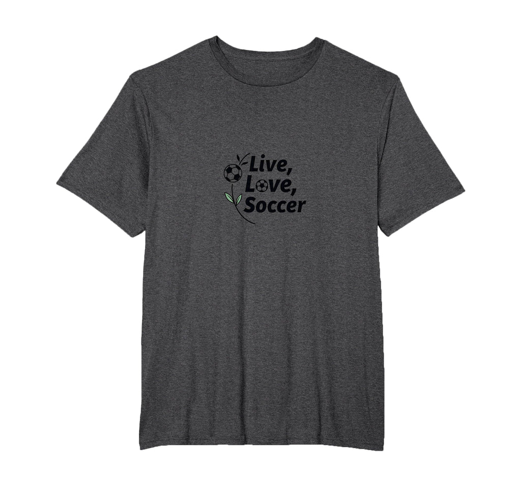 Live Love Soccer Womens Sports T-Shirt - Fun Novelty Design for Adults