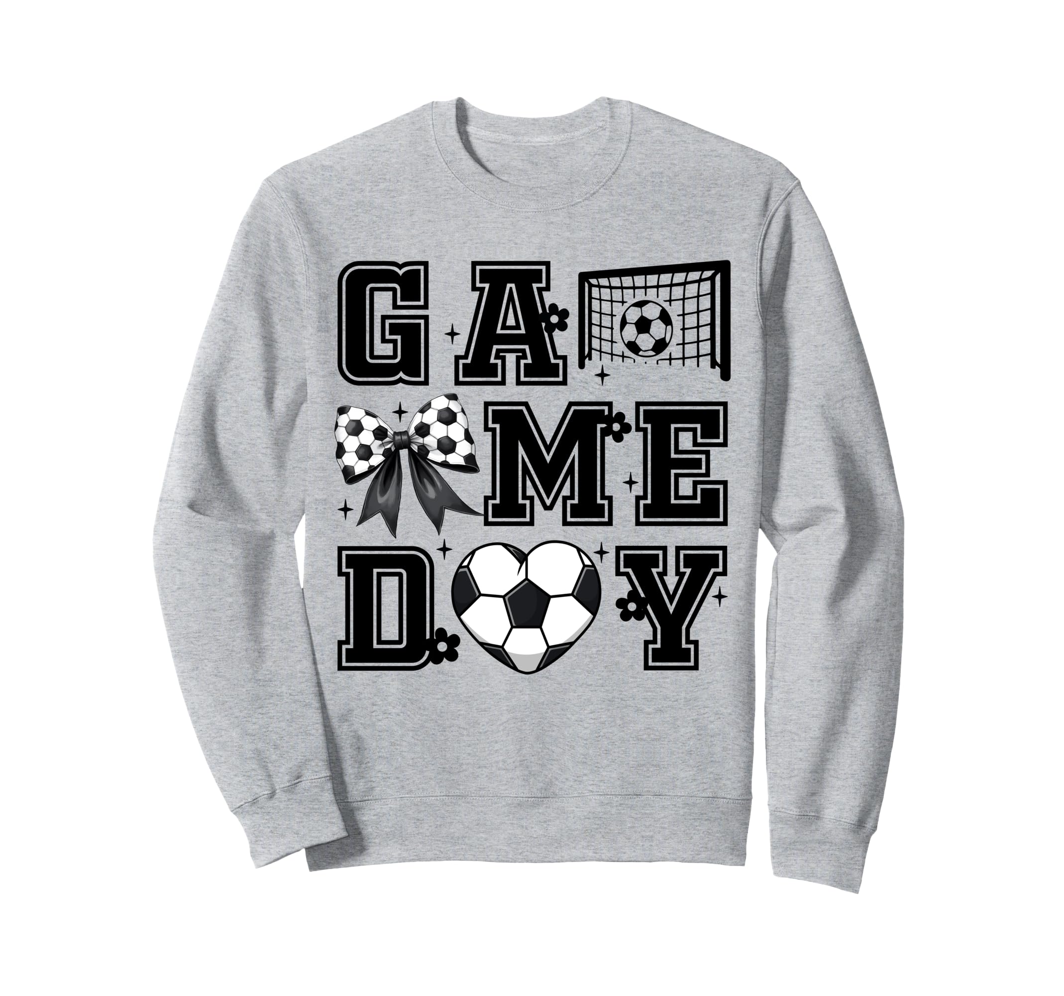 Soccer Game Day Coquette Bow Funny Sweatshirt - Novelty Apparel Unisex