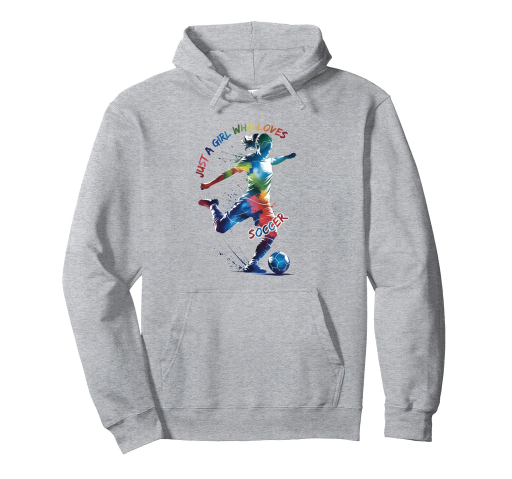 Just Who Loves Soccer Hoodie - Graphic Print for Adults