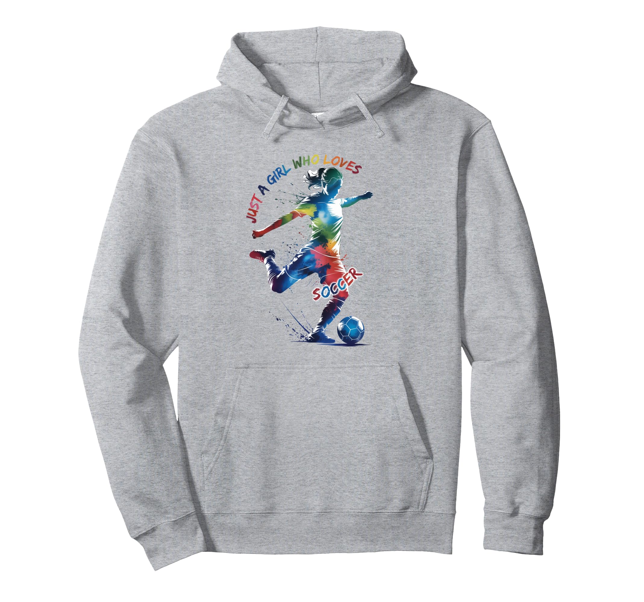 Just Who Loves Soccer Hoodie - Graphic Print for Adults