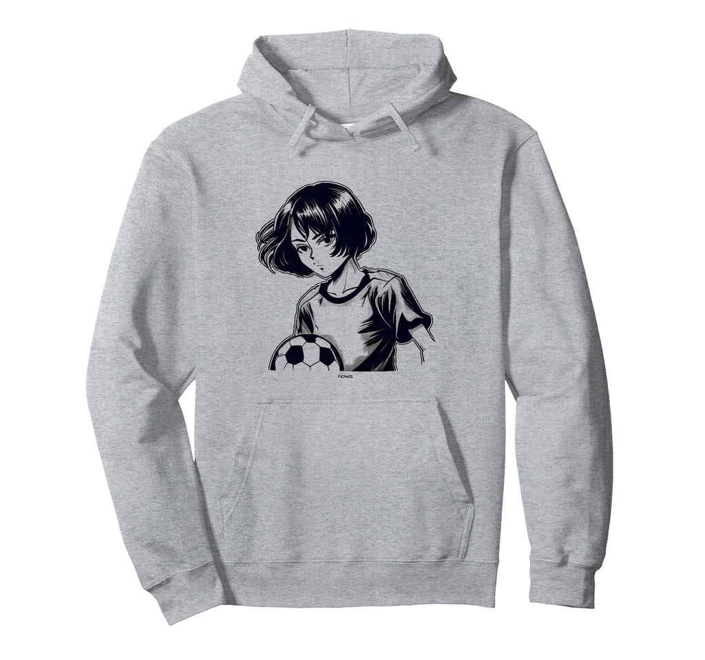Funny Manga Comic Soccer Football Player Hoodie - Minimalist Print Unisex