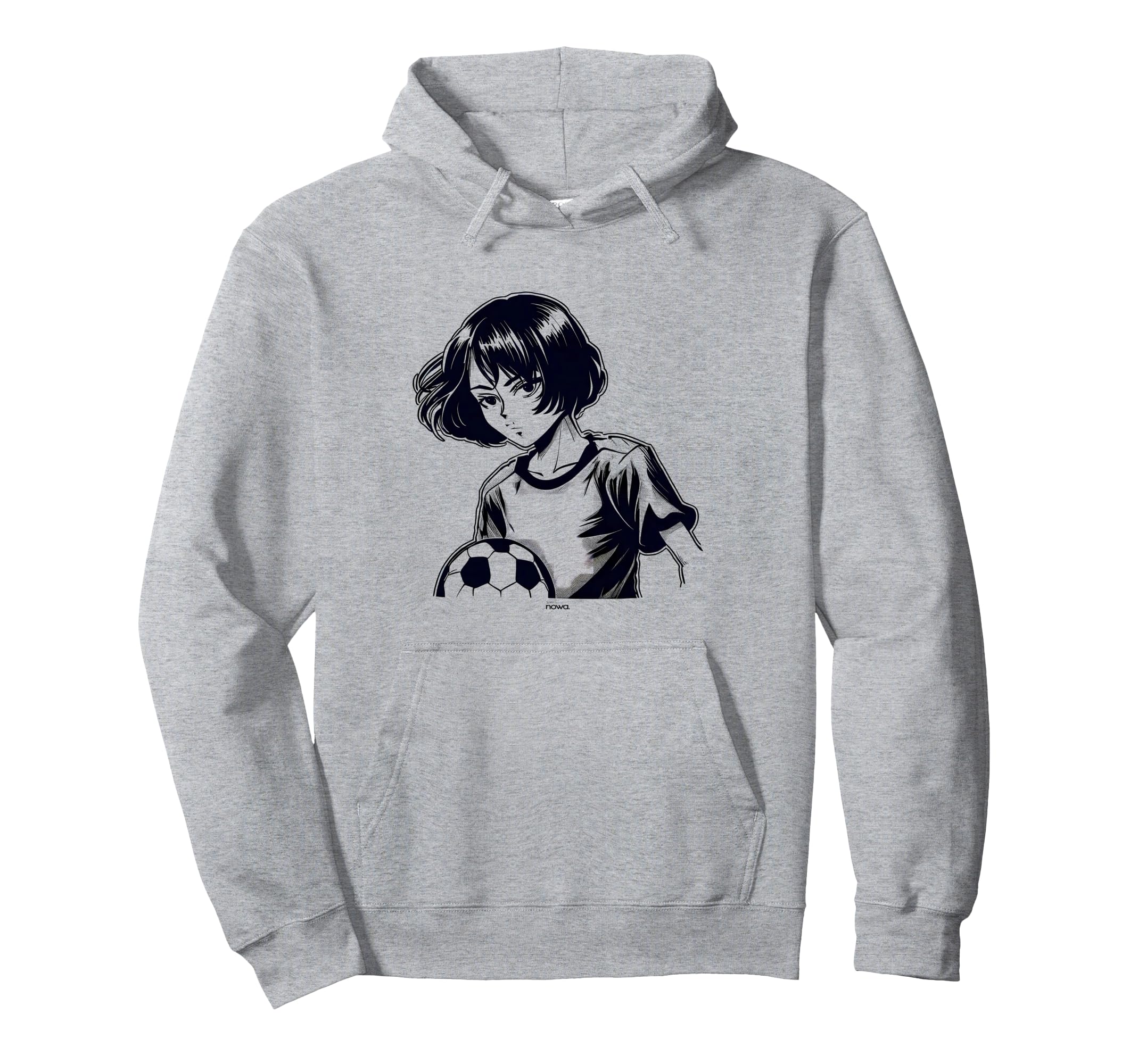 Funny Manga Comic Soccer Football Player Hoodie - Minimalist Print Unisex