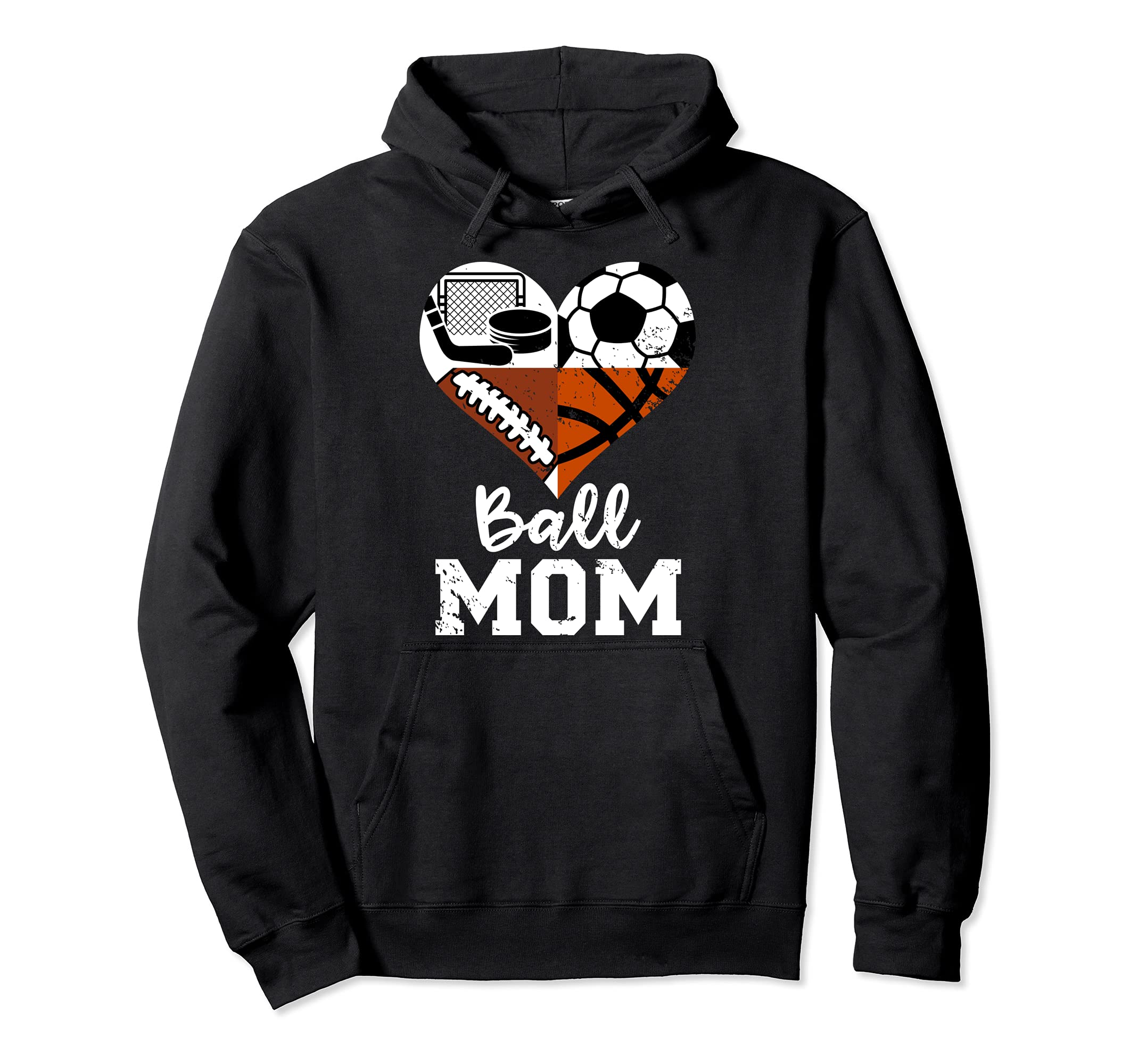 Ball Mom Funny Soccer Football Hoodie - Fun Novelty Design Unisex