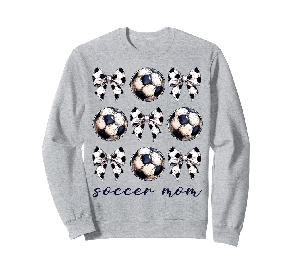 Coquette Bow Soccer Mom Soccer Lovers Sweatshirt - Graphic Print Men Women