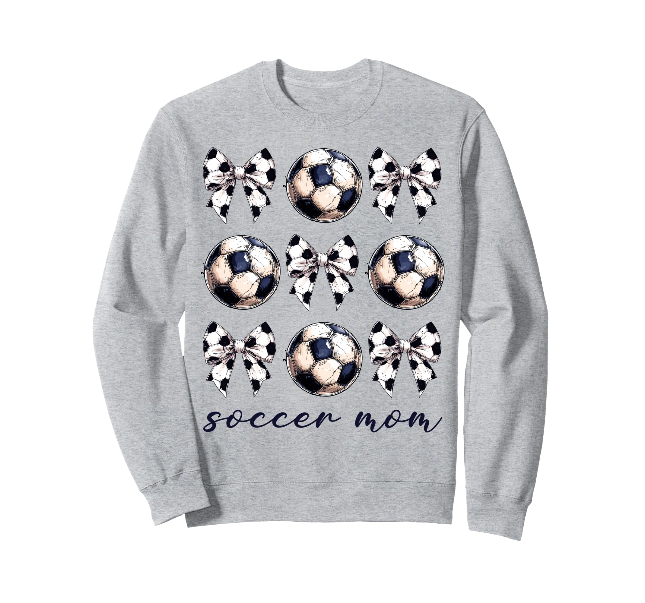 Coquette Bow Soccer Mom Soccer Lovers Sweatshirt - Graphic Print Men Women