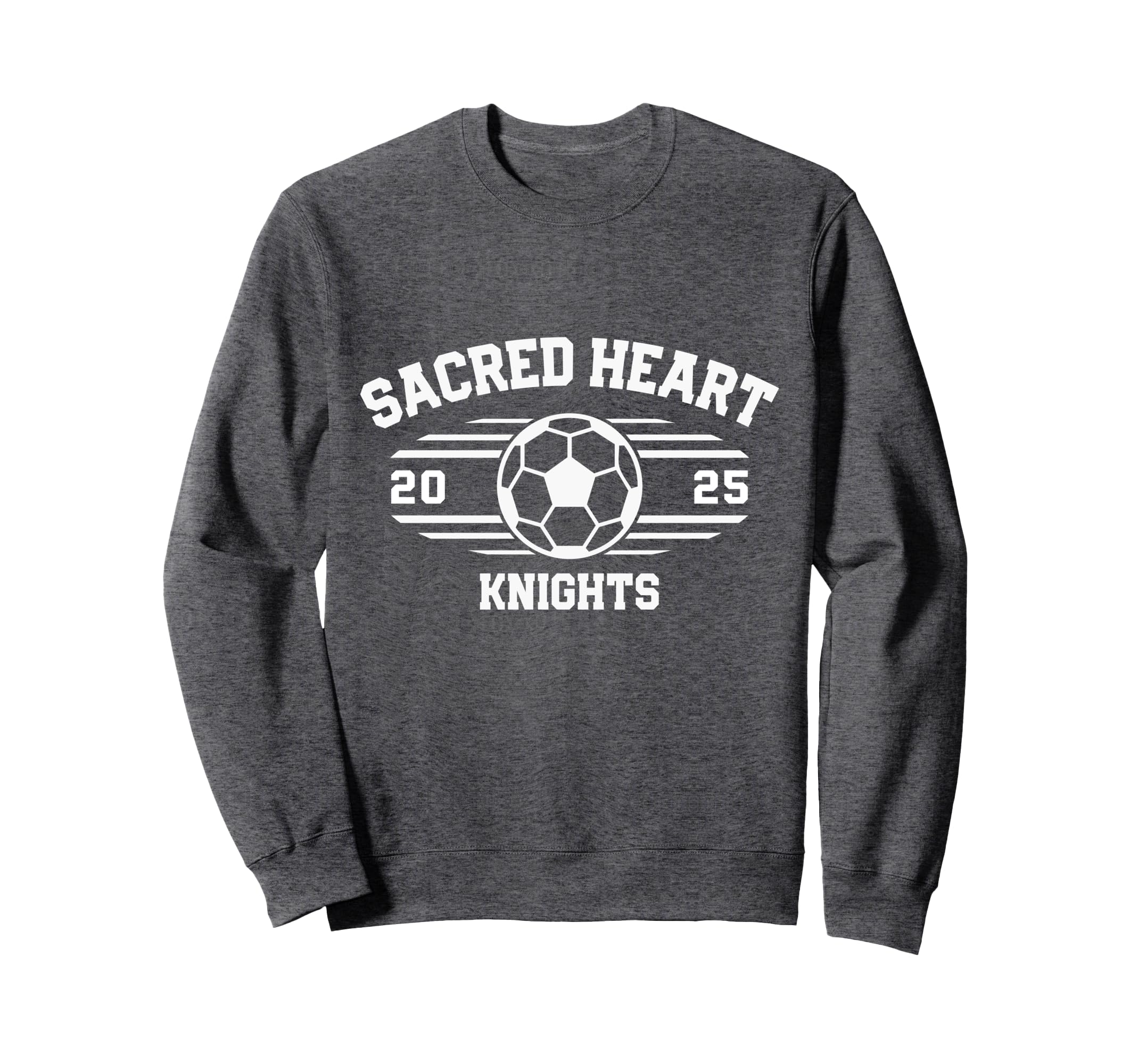 Sacred Heart Knights Soccer Ball Sweatshirt - Unique Graphic for Adults