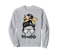 Mom Life Messy Bun Lovers Mother Sweatshirt - Trendy Graphic for Adults