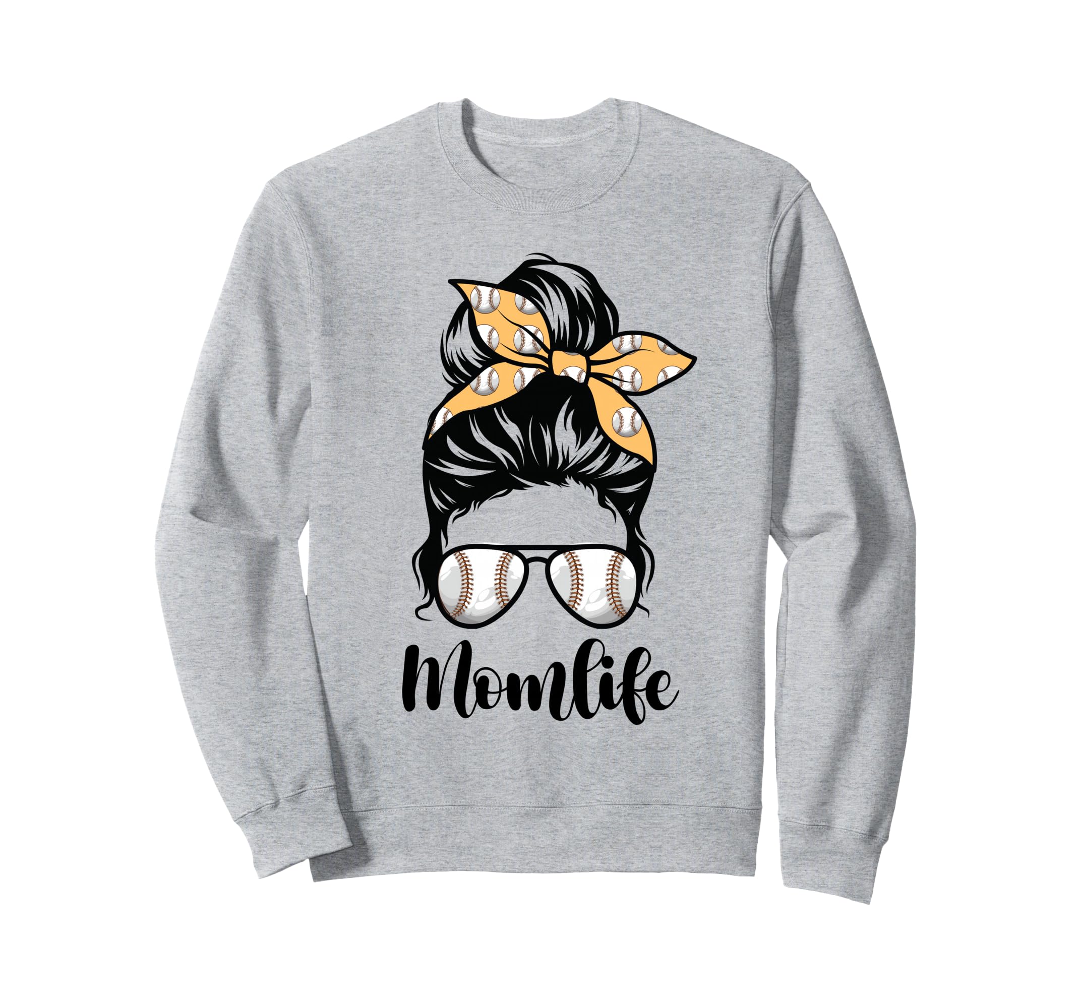 Mom Life Messy Bun Lovers Mother Sweatshirt - Trendy Graphic for Adults