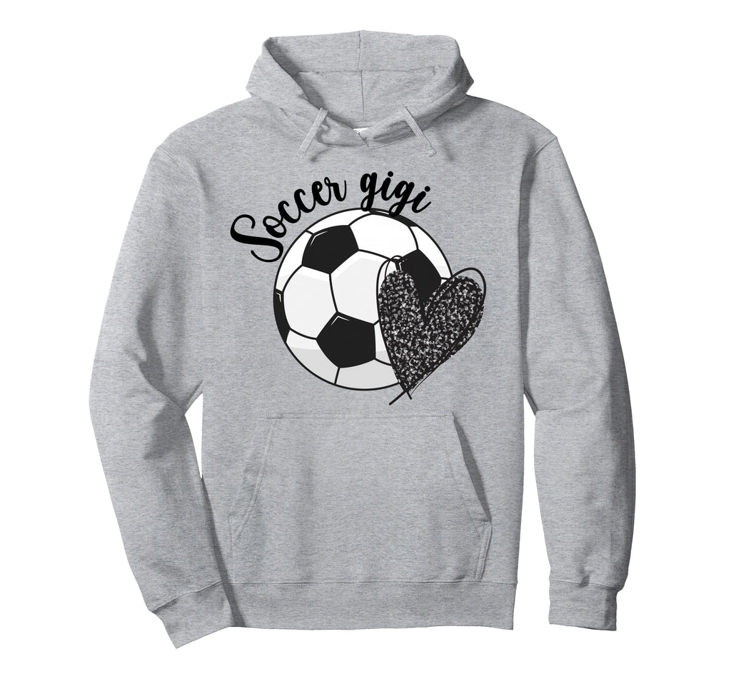 Soccer Gigi Grandma Heart Gigi Soccer Hoodie - Custom Art Print for Adults