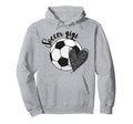 Soccer Gigi Grandma Heart Gigi Soccer Hoodie - Custom Art Print for Adults