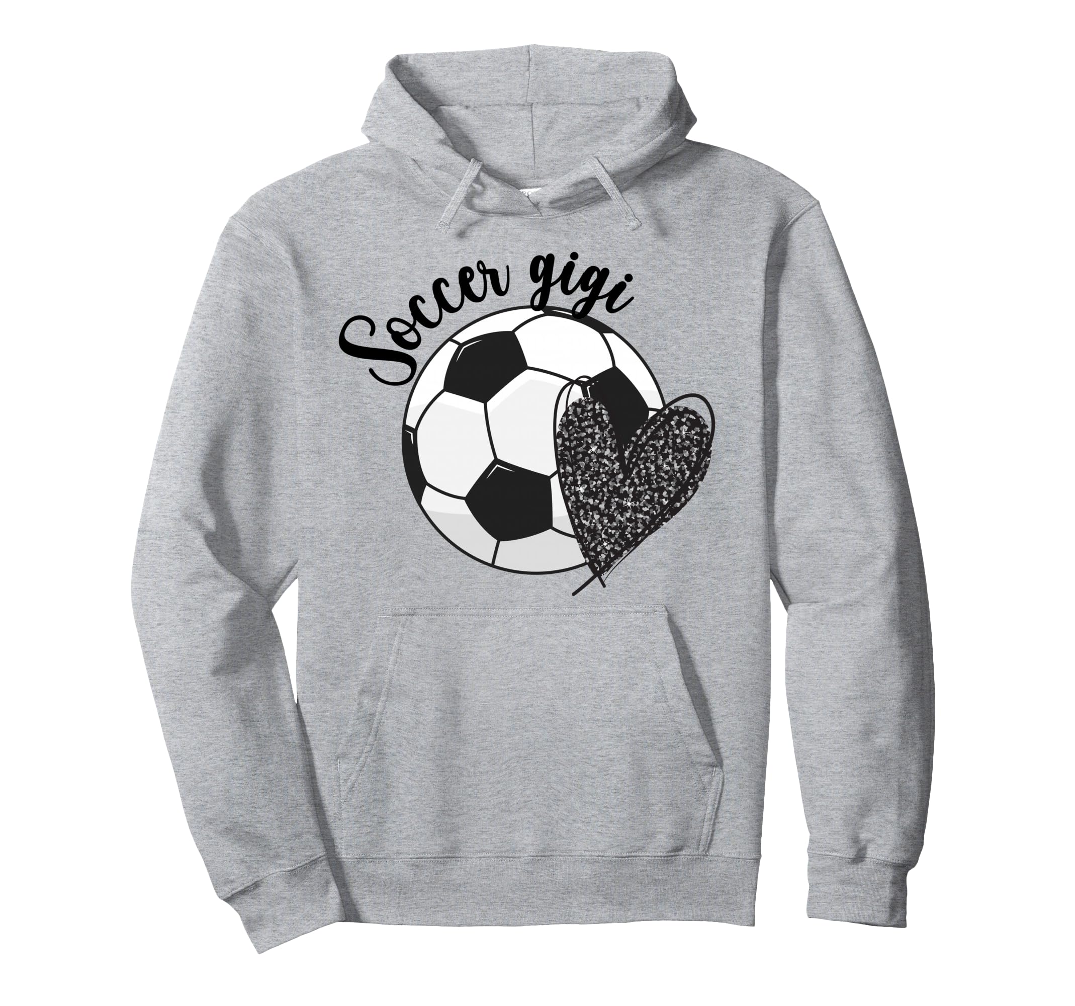 Soccer Gigi Grandma Heart Gigi Soccer Hoodie - Custom Art Print for Adults