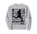 Soccer Typography Word Art Funny Sweatshirt - Custom Art Print Unisex