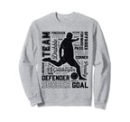 Soccer Typography Word Art Funny Sweatshirt - Custom Art Print Unisex