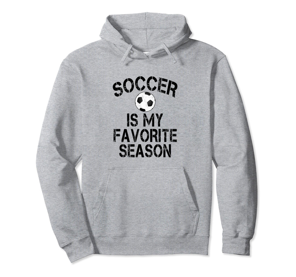 Soccer Is My Favorite Season Black Hoodie - Custom Art Print for Adults