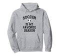 Soccer Is My Favorite Season Black Hoodie - Custom Art Print for Adults