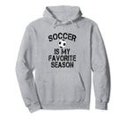 Soccer Is My Favorite Season Black Hoodie - Custom Art Print for Adults