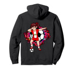 Dabbing Soccer Peru Fans Jersey Floral Hoodie - Novelty Apparel Unisex