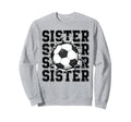 Soccer Sister Cracked Wall Sweatshirt - Fun Novelty Design for Adults