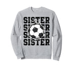 Soccer Sister Cracked Wall Sweatshirt - Fun Novelty Design for Adults