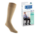 Jobst Men's Dress Knee High 8-15 Closed Toe Socks, Khaki, Large