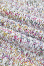 Yellow Multicolor Confetti Open Front Knit Cardigan