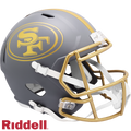 San Francisco 49ers Helmet Riddell Replica Full Size Speed Style Slate Alternate