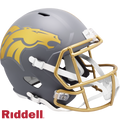 Denver Broncos Helmet Riddell Replica Full Size Speed Style Slate Alternate