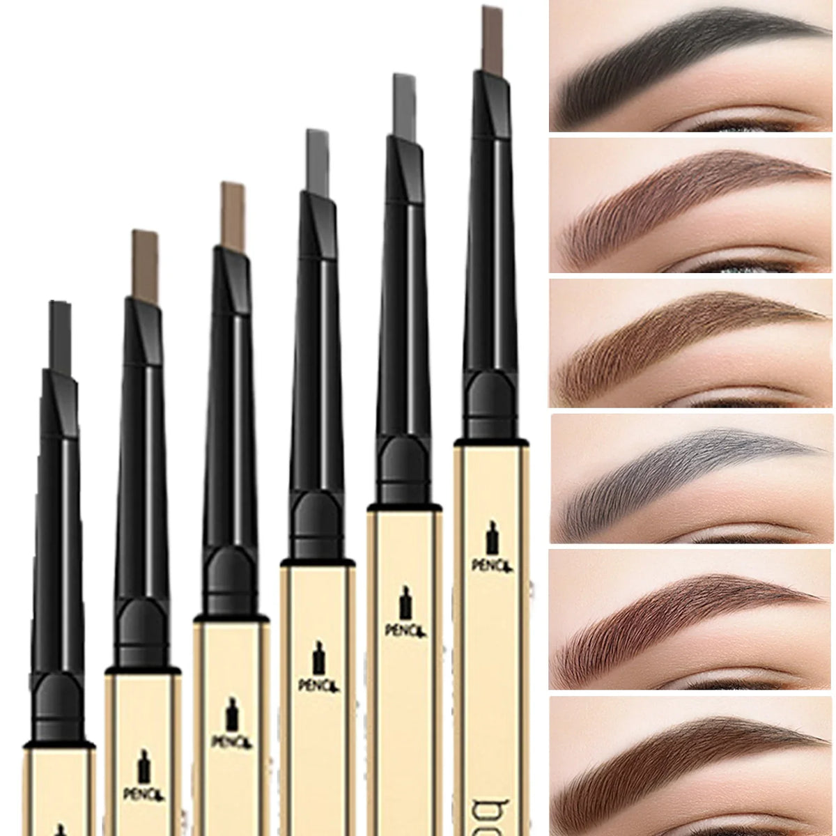 Dual-Ended Waterproof Eyebrow Pencil – Precise, Long-Lasting & Smudge-Proof Brow Makeup