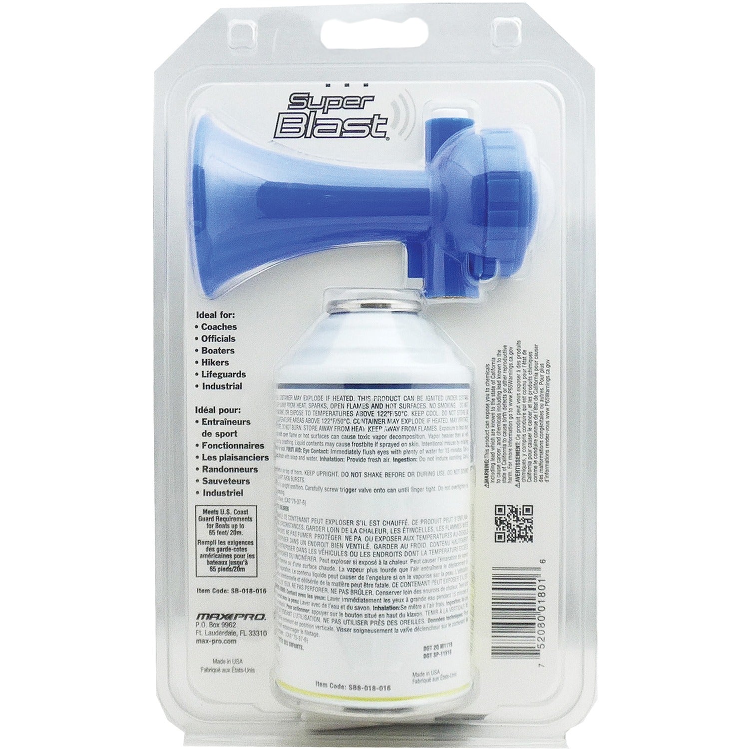 Super Blast SB8-018-016 Air Horn, 8oz