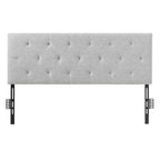 Headboard, Full Size Headboard with Adjustable Height, Comfortable Diamond Tufted for Full Size Bed, W 56.3 x H?35.6-47.4?inches, Ideal for Bedroom, Hotel, Homestay, Dormitory, Light Grey